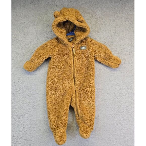 Eddie Bauer One Piece Jumpsuit‎ Baby 6-9 Months Deep Pile Fleece Cozy Comfort - Picture 1 of 9